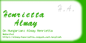 henrietta almay business card